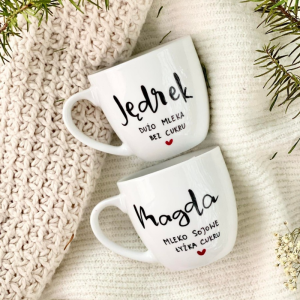 Zestaw kubków personalizowanych do kawy